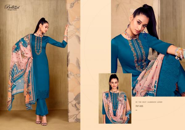 Belliza Mughal Garden Jam Cotton Designer Dress Material Collection